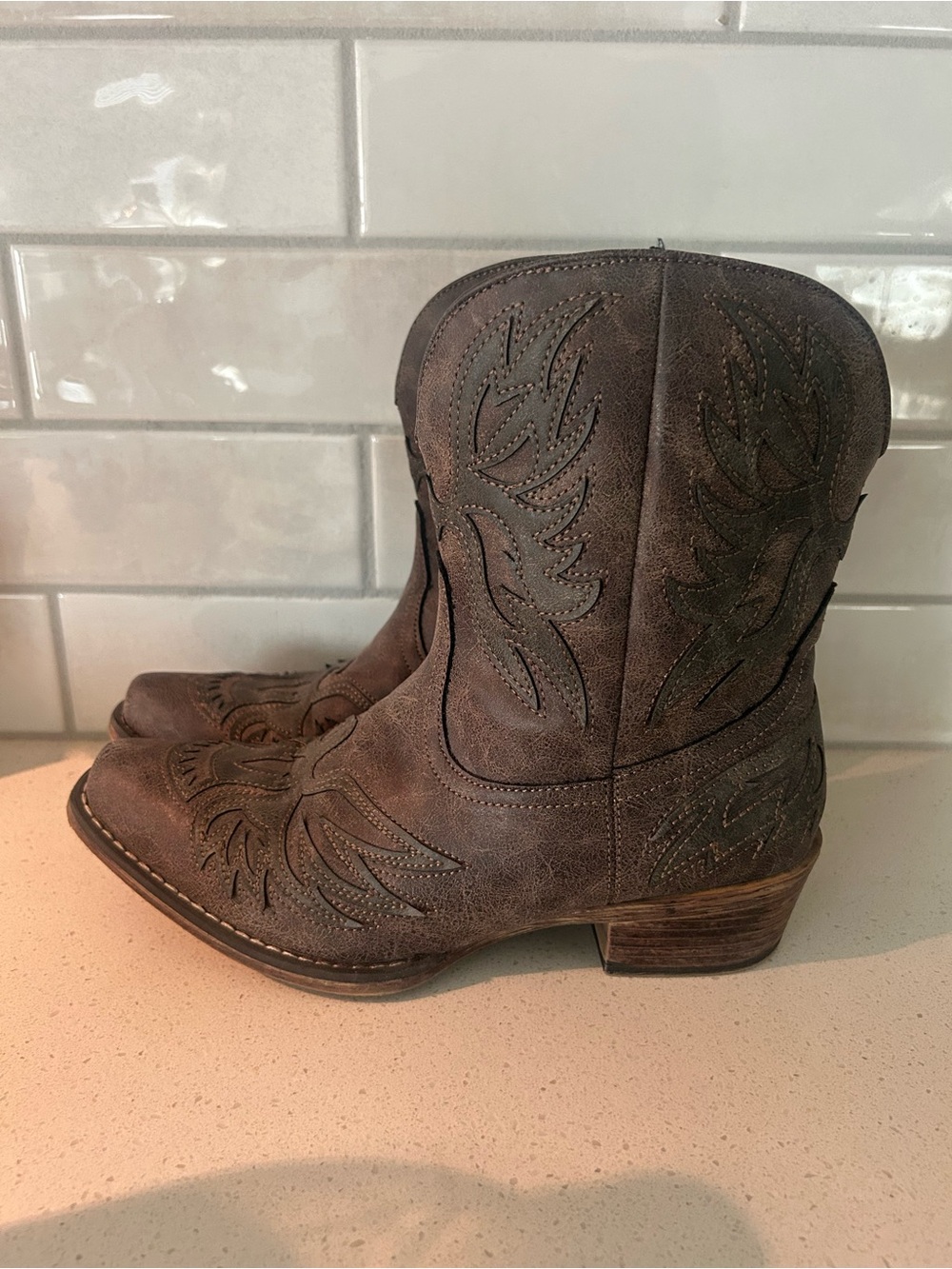 Roper Brown Western Boots size 8
